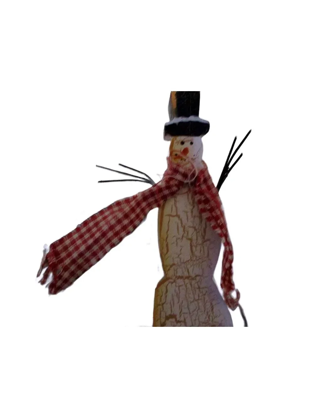 Vintage 1980s City Mountain Wooden Seasons Greetings Snowman Christmas Sign